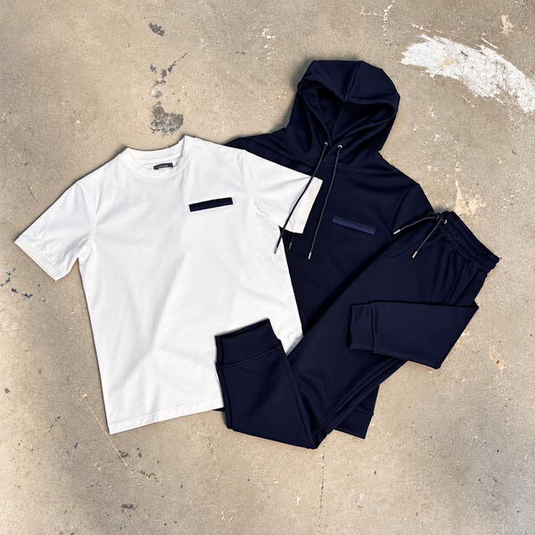 White & Navy Monarch Tracksuit