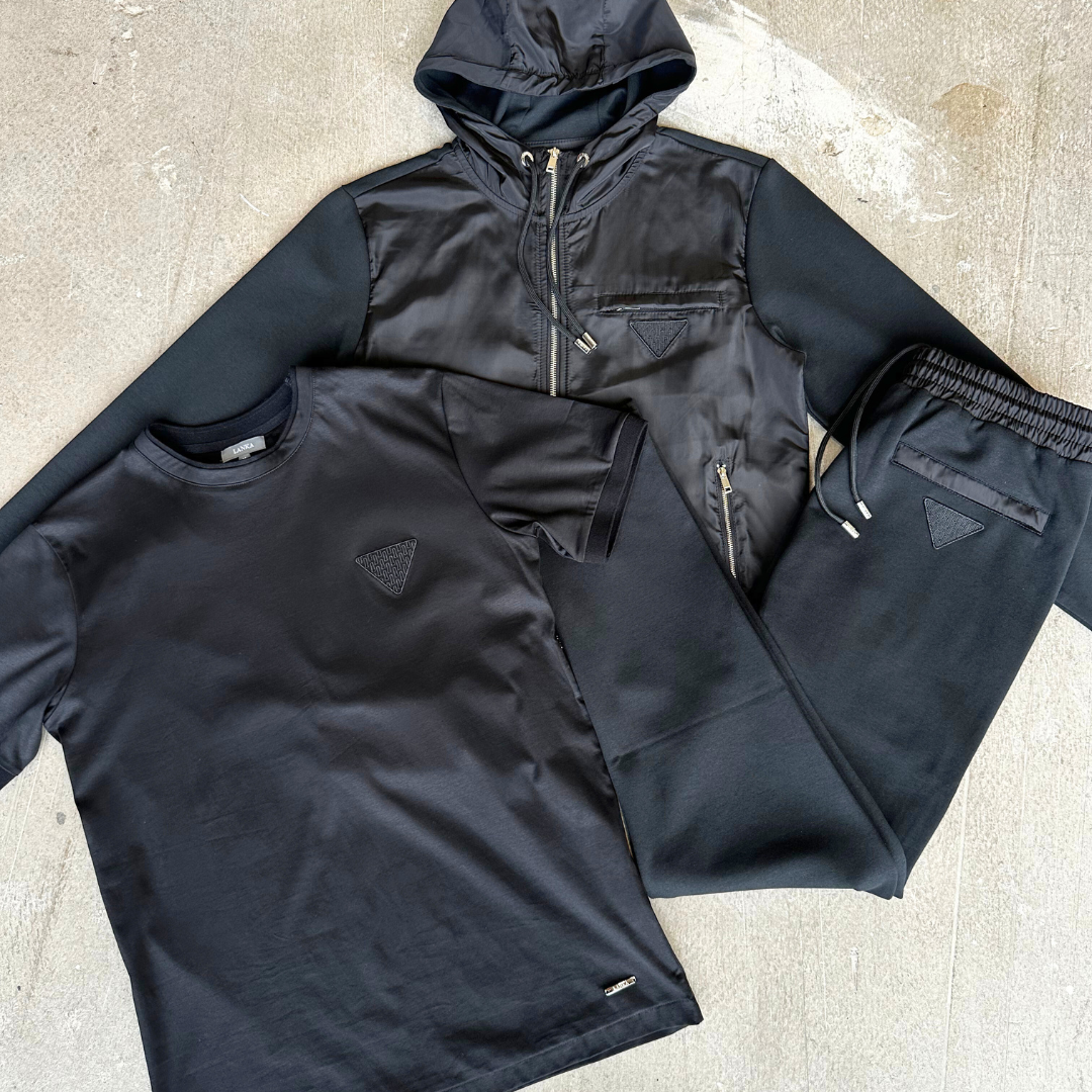 Black Tracksuit T-shirt Set – LANKA Clothing - Main Image