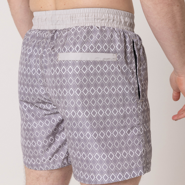 Steel Grey Diamond Swim Shorts