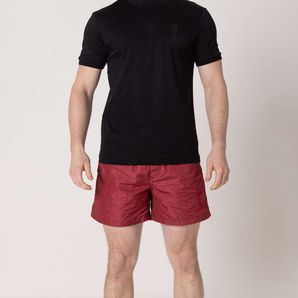 Red 'L' Swim Shorts