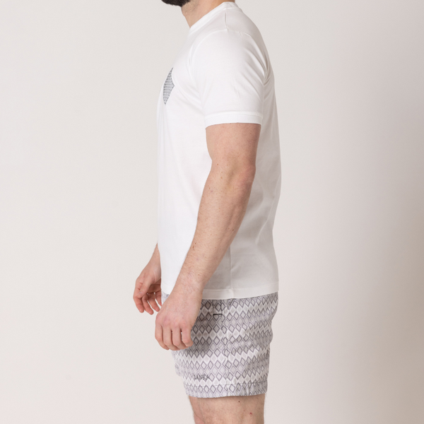 White with Grey Diamond's T-Shirt