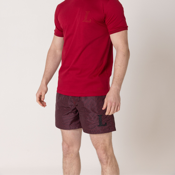 Black 'L' Swim Shorts