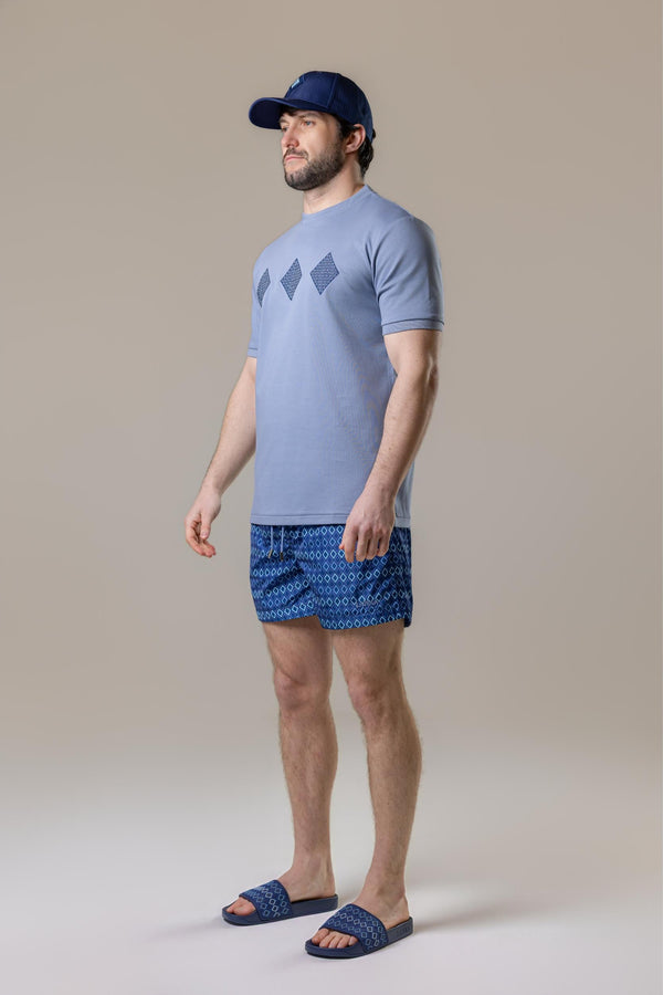 Navy Diamond Swim Shorts