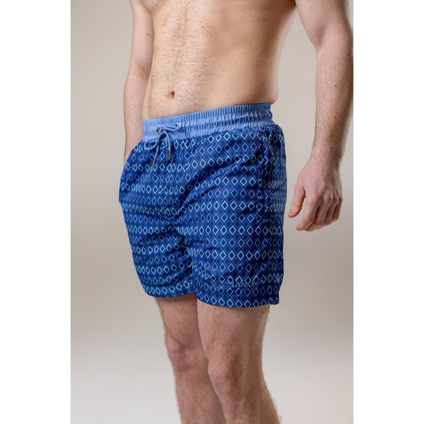 Navy Diamond Swim Shorts