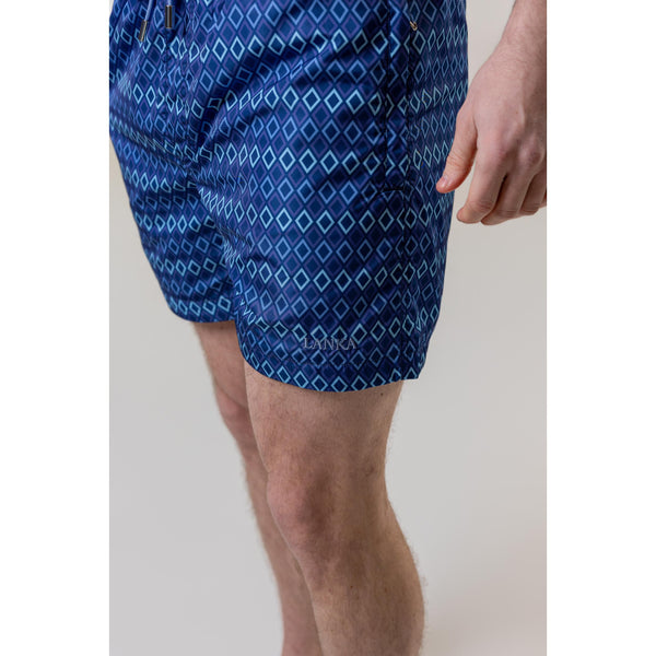 Navy Diamond Swim Shorts