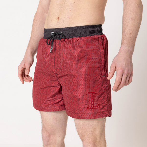 Red 'L' Swim Shorts