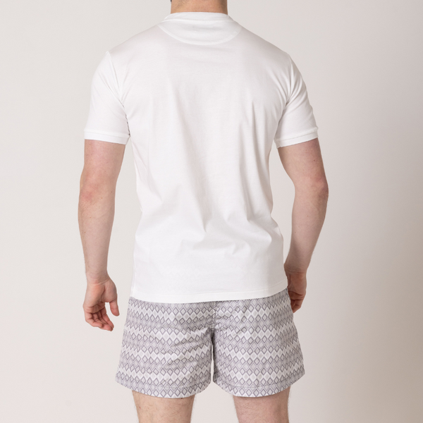 White with Grey Diamond's T-Shirt
