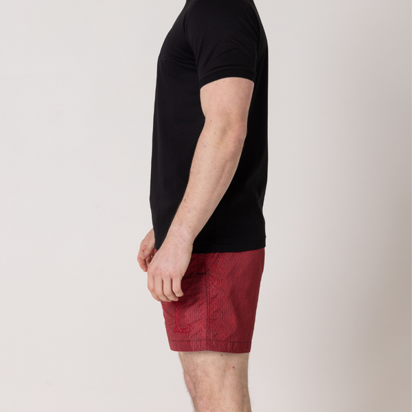 Red 'L' Swim Shorts
