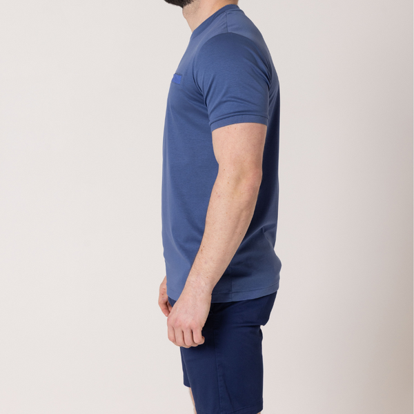 Azure Blue with Navy Pocket T-Shirt