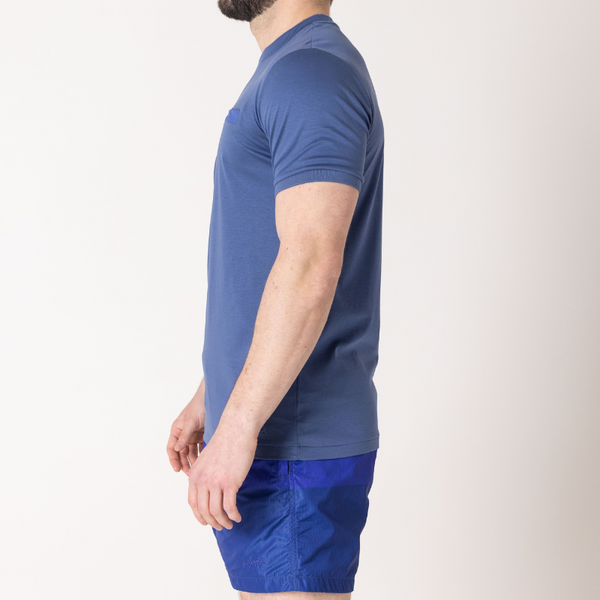 Azure Blue with Navy Pocket T-Shirt