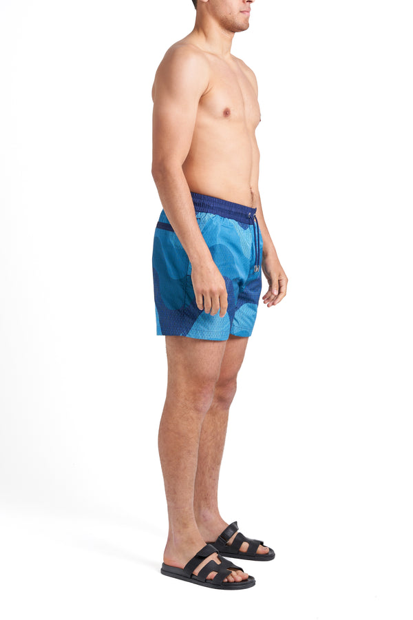 Navy Big Waves Swim Shorts