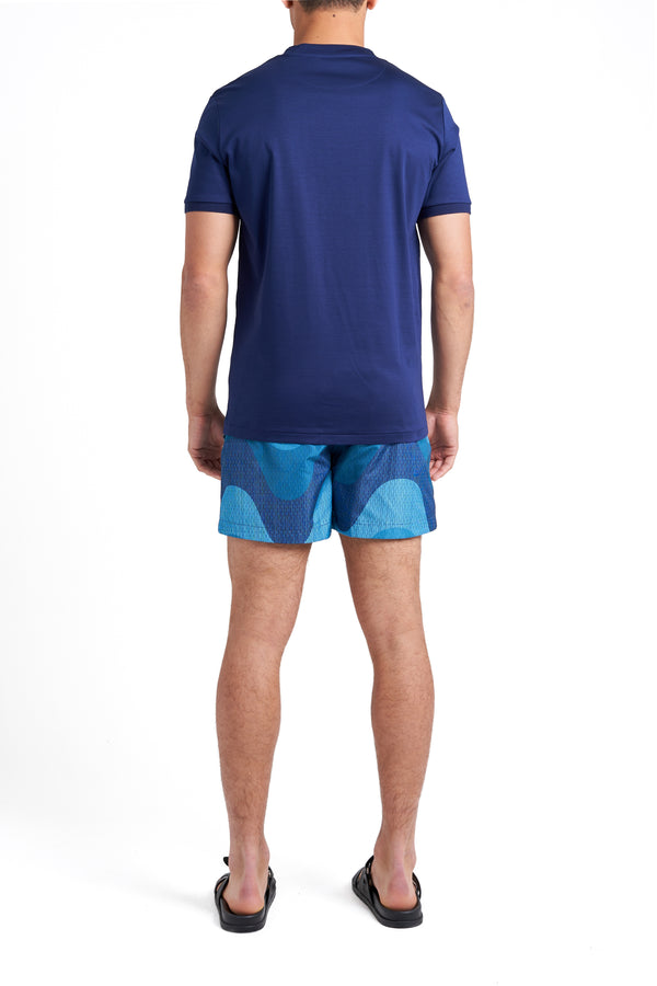 Navy Big Waves Swim Shorts