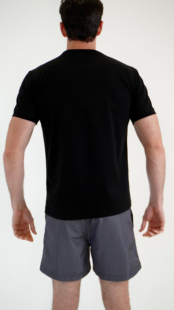 Black with Grey Block T-Shirt