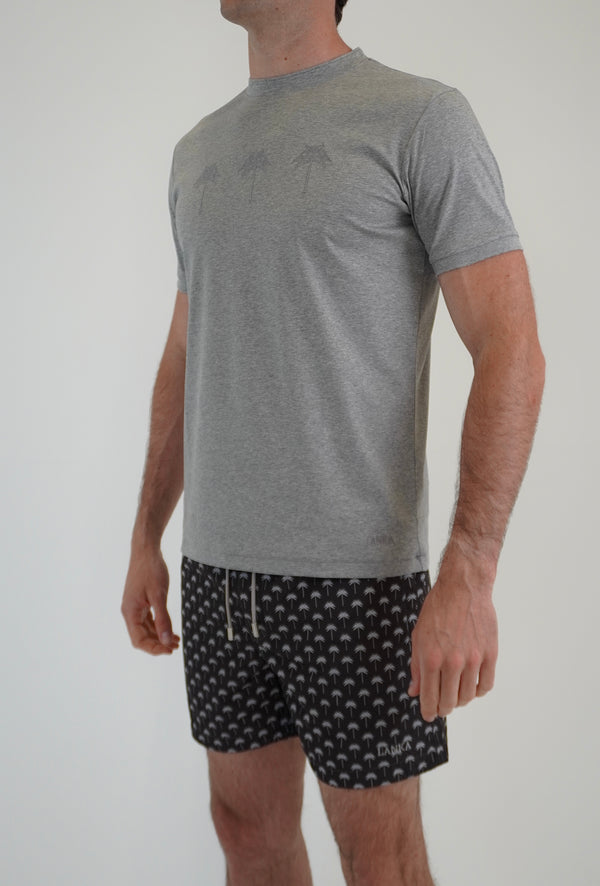 Marl Grey Palm Trees T-Shirt