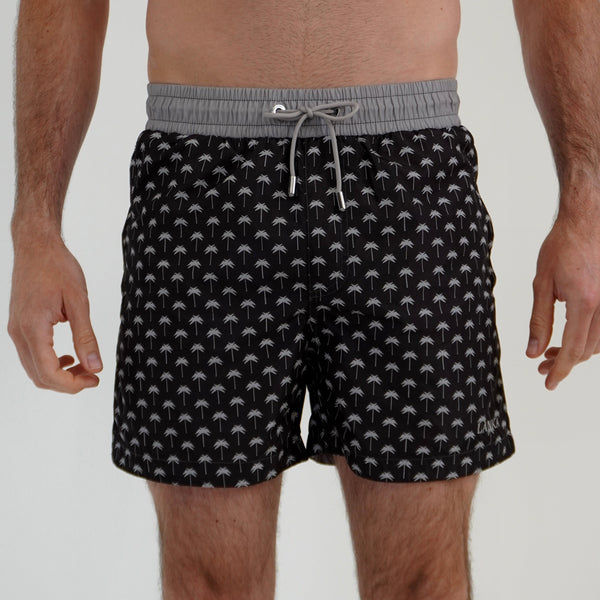 Black Palm Trees Swim Shorts