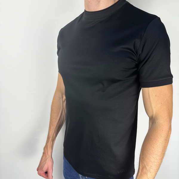 Block Black Mercerised T-Shirt