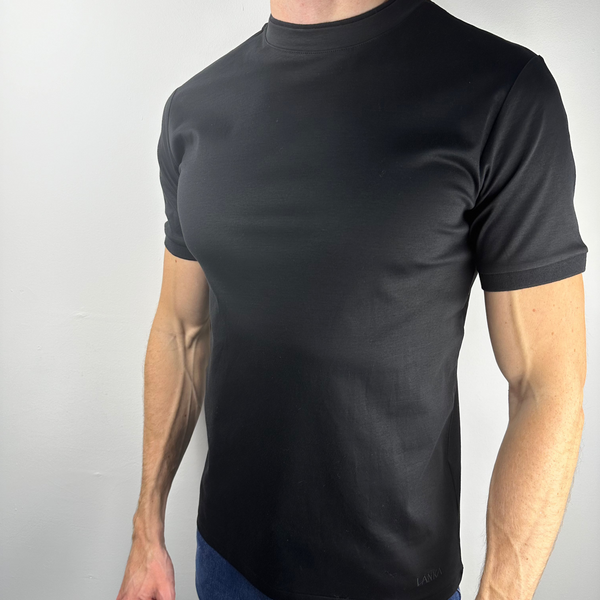 Block Black Mercerised T-Shirt