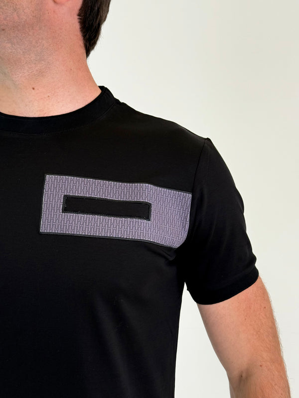 Black with Grey Block T-Shirt