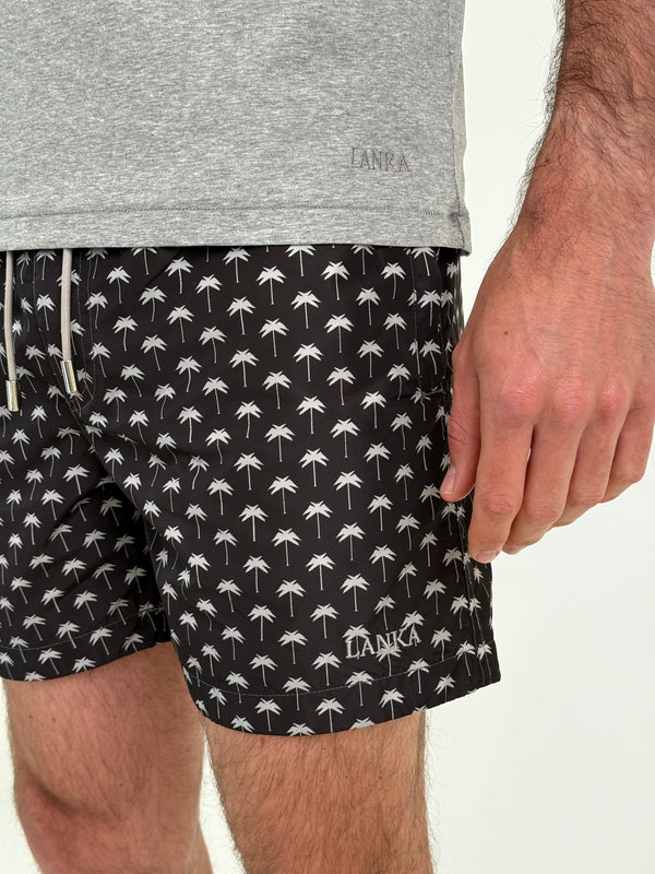 Marl Grey Palm Trees T-Shirt