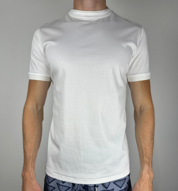 Block White Mercerised T-Shirt