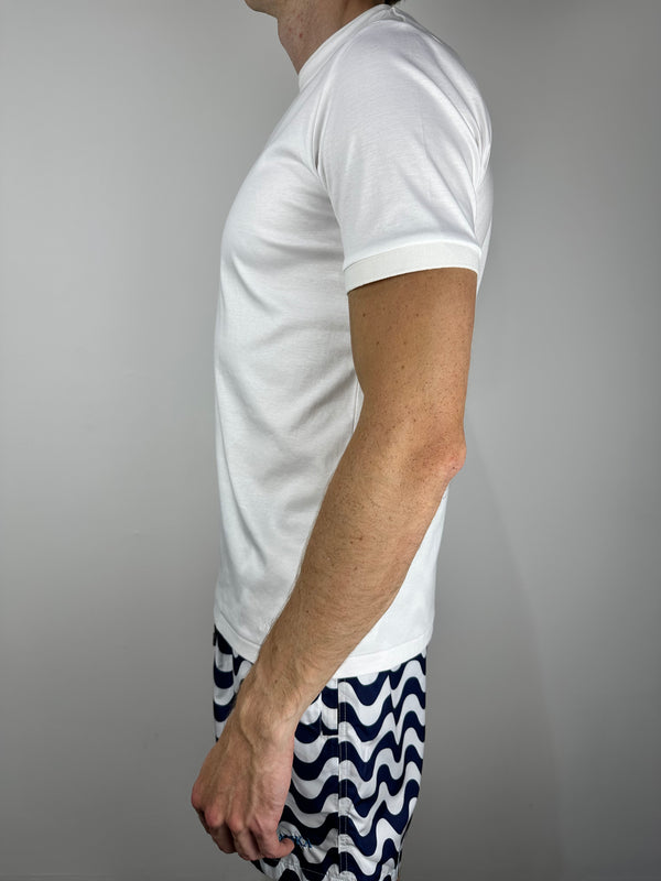 Block White Mercerised T-Shirt