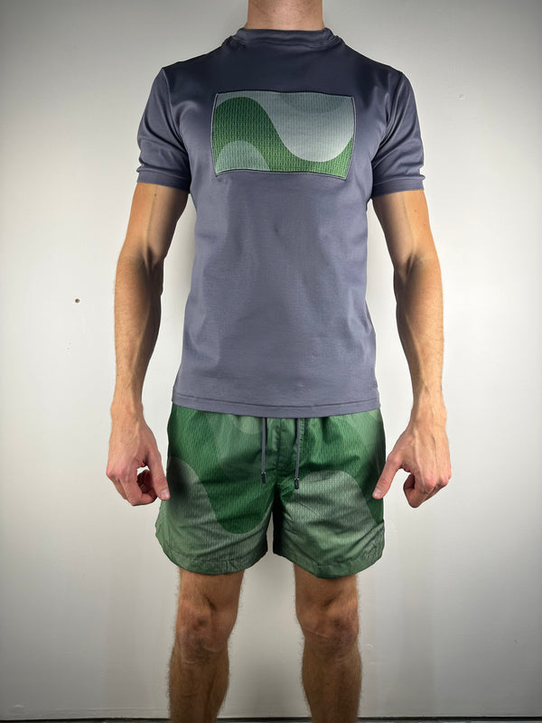 Green Big Waves Swim Shorts