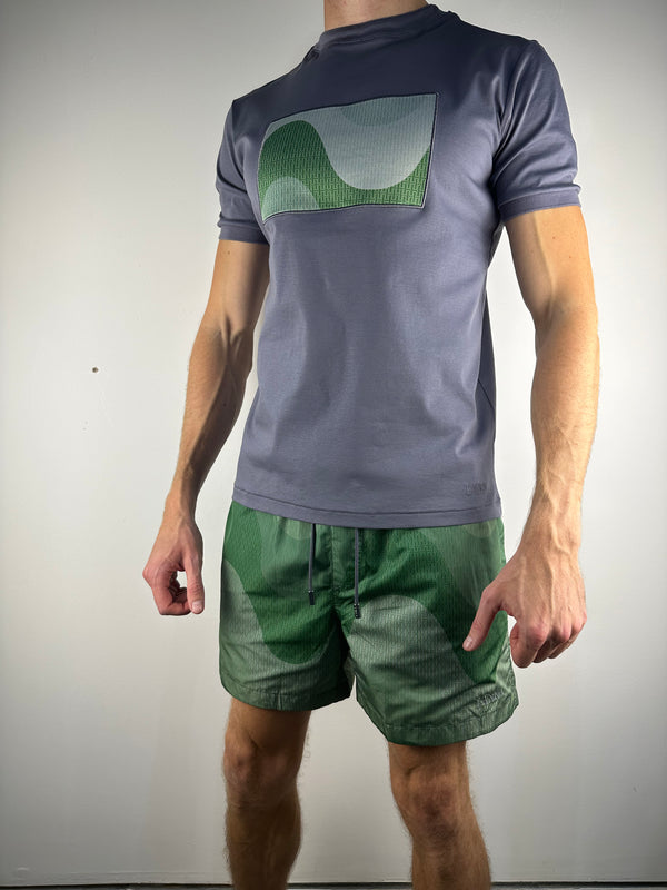 Green Big Waves Swim Shorts