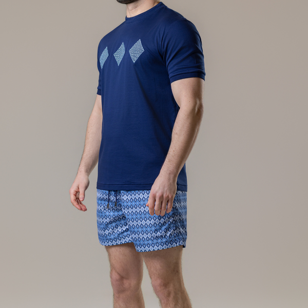 Navy Diamonds T-Shirt