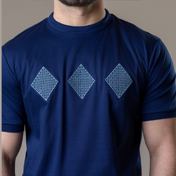 Navy Diamonds T-Shirt