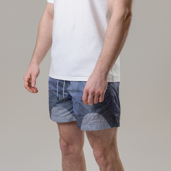 Steel Grey Waves Swim Shorts