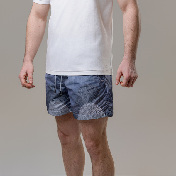 Steel Grey Waves Swim Shorts