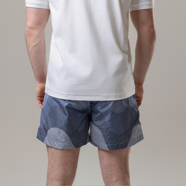 Steel Grey Waves Swim Shorts