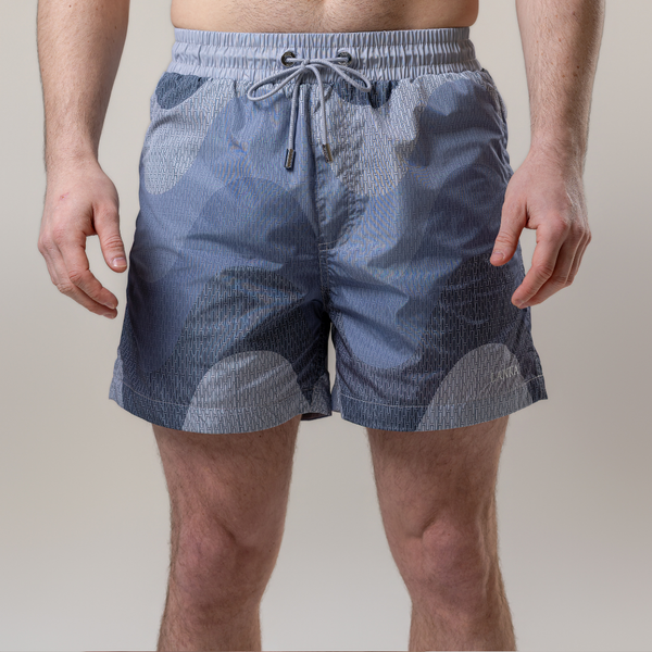 Steel Grey Waves Swim Shorts