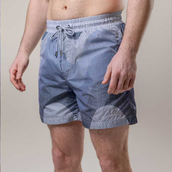 Steel Grey Waves Swim Shorts