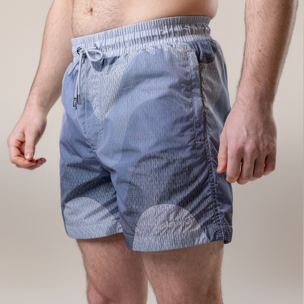 Steel Grey Waves Swim Shorts
