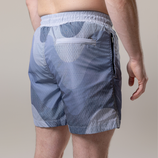 Steel Grey Waves Swim Shorts