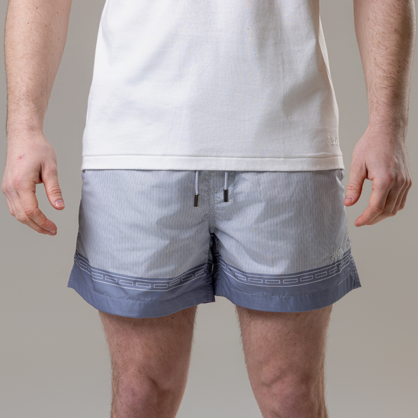 Stone with Grey Hem Swim Shorts
