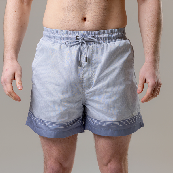 Stone with Grey Hem Swim Shorts