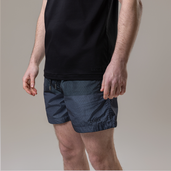 Black | Grey Split Swim Shorts