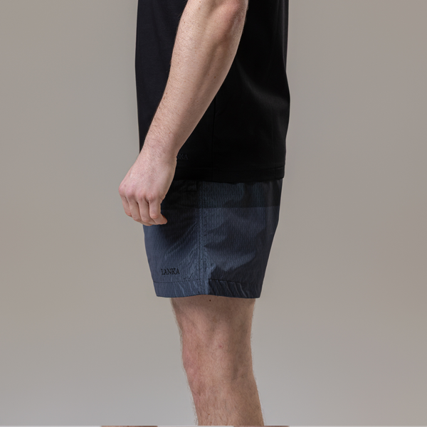 Black | Grey Split Swim Shorts