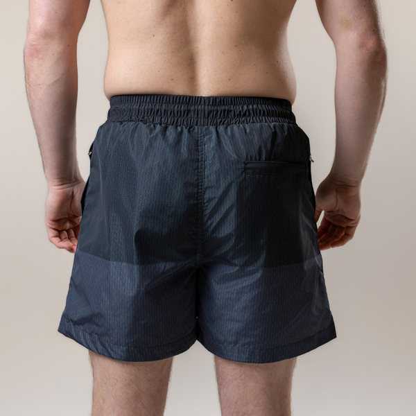 Black | Grey Split Swim Shorts