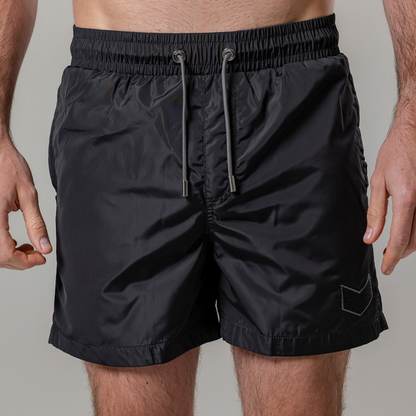 Black Chevron Swim Shorts