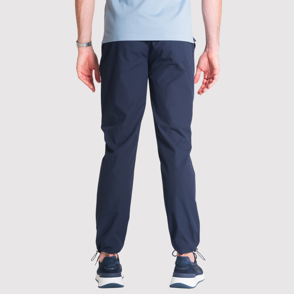 Navy Luxe Cuffed Tech Pants