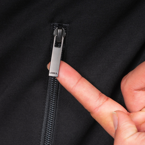 Black Luxe Zip Hoodie