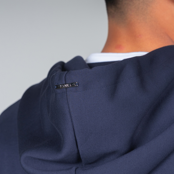 Navy Luxe Zip Hoodie