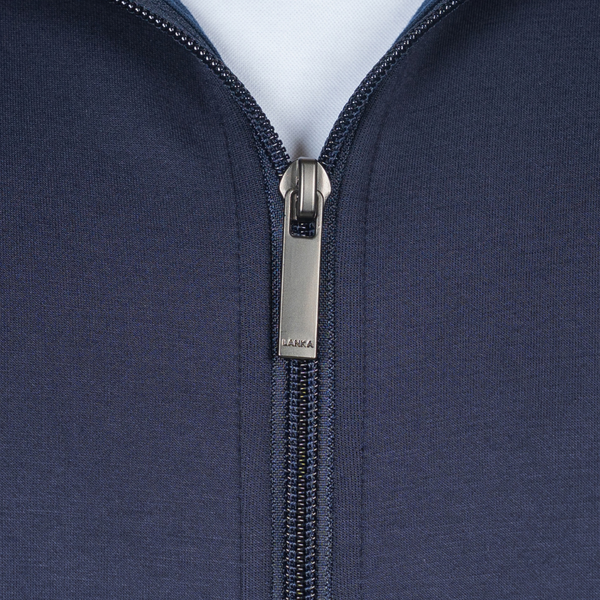Navy Luxe Zip Hoodie