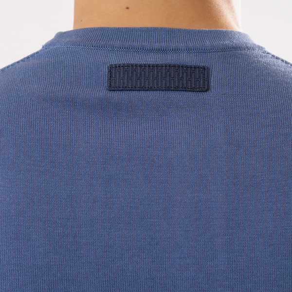 Coastal Blue Cotton Silk T-Shirt