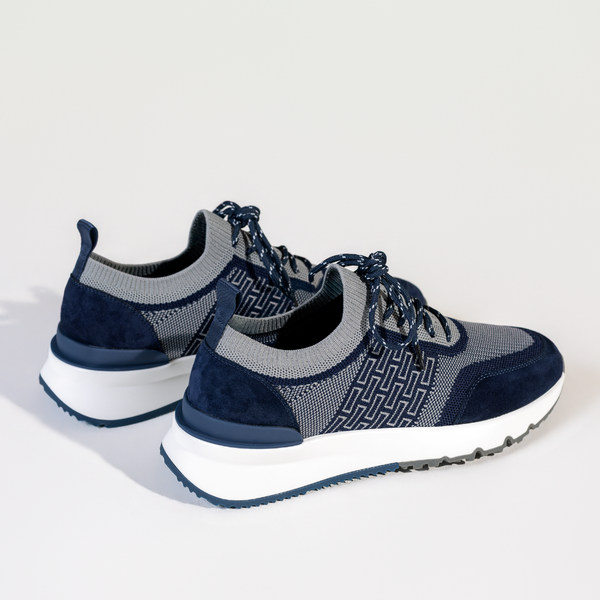 Navy Sky Knit Trainer