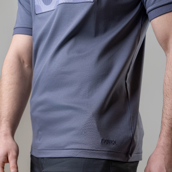 Steel Grey Small Waves T-Shirt