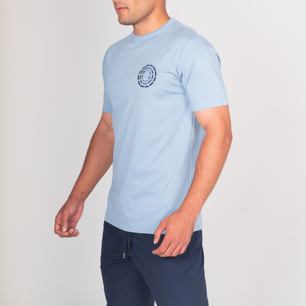 Steel Blue Mixed Circles T-Shirt